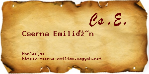 Cserna Emilián névjegykártya